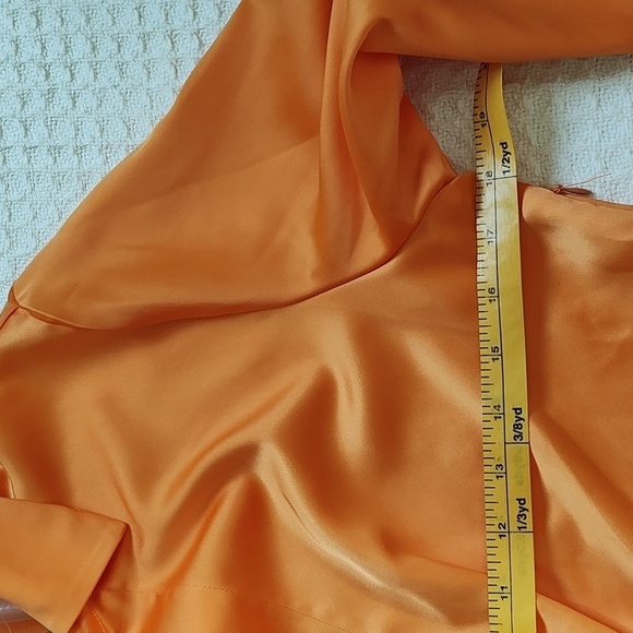 New House of Harlow Satin effect front knot mini dress Size M - Picture 7 of 12